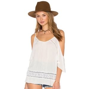 NEW Anthropologie Heartloom Iris Cold Should Lace Top Ivory Crochet M